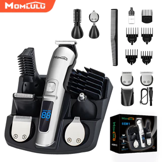 Barbeador Elétrico Masculino 12 em 1 Sem Fio USB Recarregável Aparador de Pelos para Rosto Corpo e Nariz