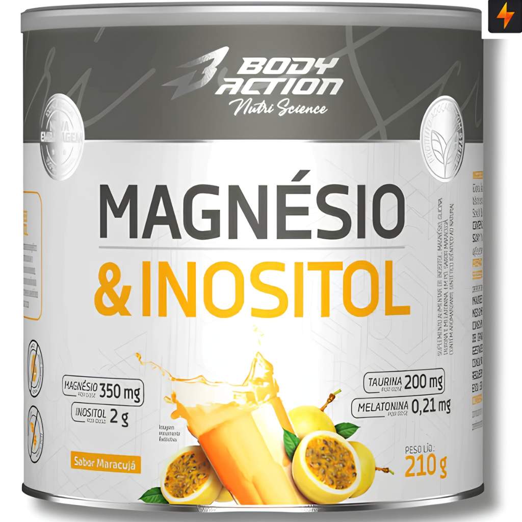 Magnésio e Inositol Bodyaction 210g - Manutenção do Sono e Saúde ...