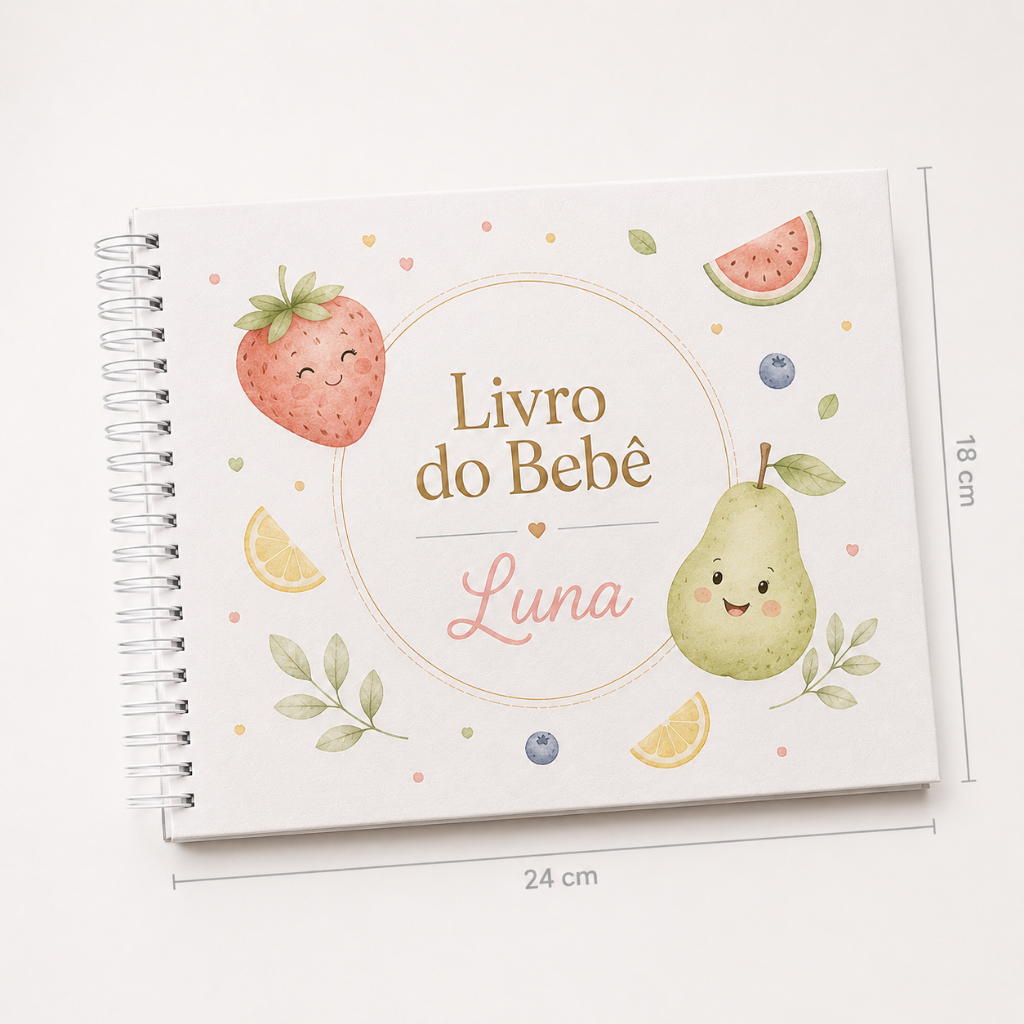 Livro do Bebê Personalizado | Vários Temas — Frutinhas