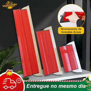 Desempenadeira de Aço Inoxidável de 25-40-60cm,Corrida Gesso Acabamento, Nivelamento de Grandes Áreas