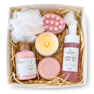 Kit Presente Spa Relaxante com Vela Aromática e Cuidados Corporal