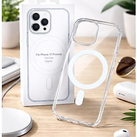 Capa Magnética MagSafe Transparente iPhone 11 12 13 14 15 16 17 18 ...