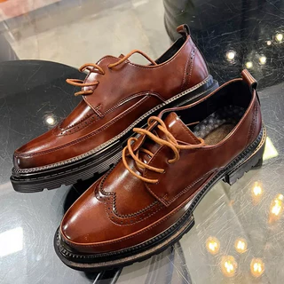 Sapato Social Masculino Oxford Derby em Couro Legítimo Estilo Italiano Elegante Moderno Casamento 014