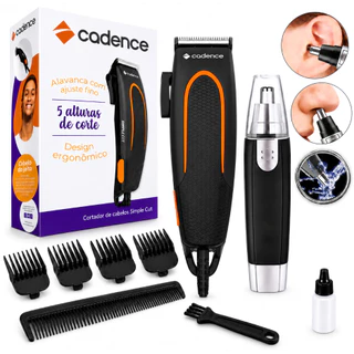 Maquina Aparador Pelos Corta Cabelo e Barba + Acessórios Cadence Original 220V - Envio Imediato