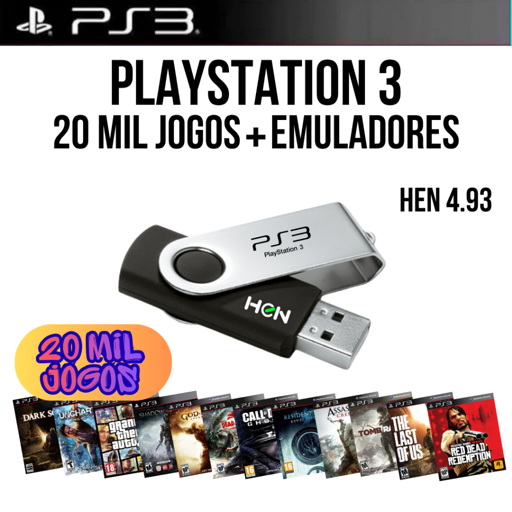 super pen-drive com desbloqueio do hen PS3 - muitas lojas - 20 mil ...