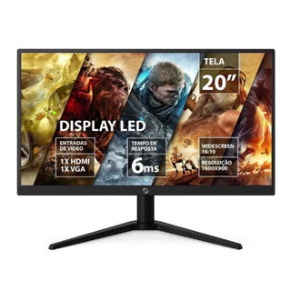 Monitor Gamer LED 21,5" 100hz, Full Hd 1920x1080, Vga/hdmi, Vesa Isync- Preto