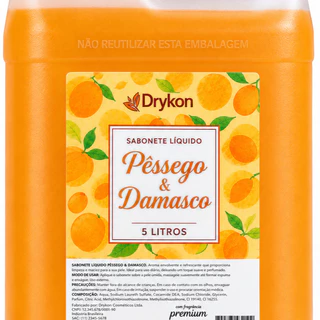 SABONETE LIQUIDO 5 LITROS PESSEGO E DAMASCO DRYKON