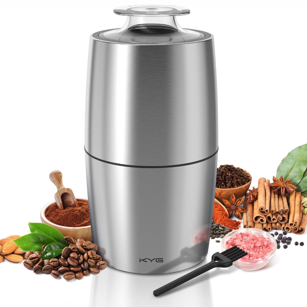 Moedor de Café Elétrico Inox Silencioso Triturador de Grãos 