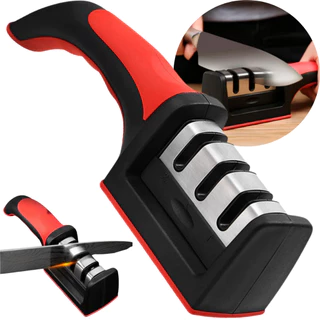 Afiador De Faca 3 Níveis Amolador Manual Profissional Apoio Afiar Tesouras Vermelho Ergonômico em Oferta na Shopee