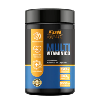 MULTIVITAMINICO ORIGINAL 60 CAPS ( VITAMINAS A a Z ) COM OMEGA 3 - FULL BLACK