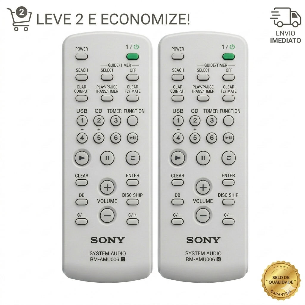 Controle Remoto Som Sony RM-AMU006 Para System Genezi JAX-PK33