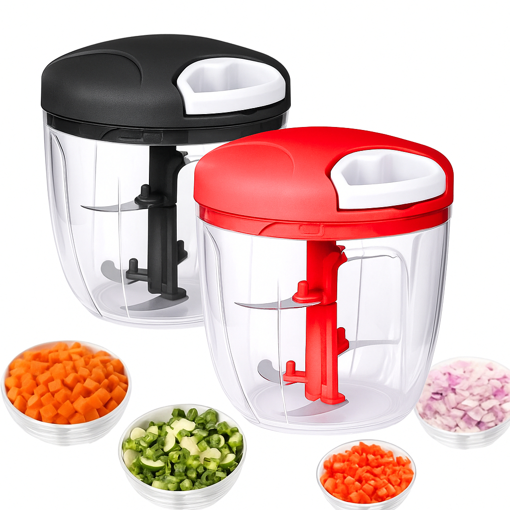 Processador Triturador Manual 900ml Alho Legumes Cebola Vina