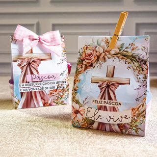 10/20/30 Caixinhas de Páscoa Cristã/Jesus - Para 01 bombom/docinho/Chocolate - Brinde/Mimo/Lembrancinha em Oferta na Shopee