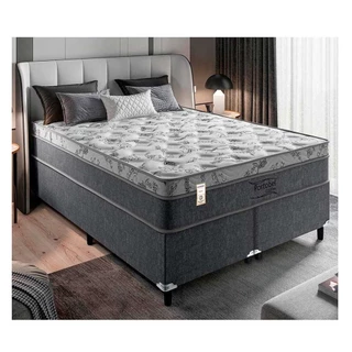 Cama Box King Size Orion com Molas Ensacadas e Revestimento em Tecido Poliéster Portobel em Oferta na Shopee