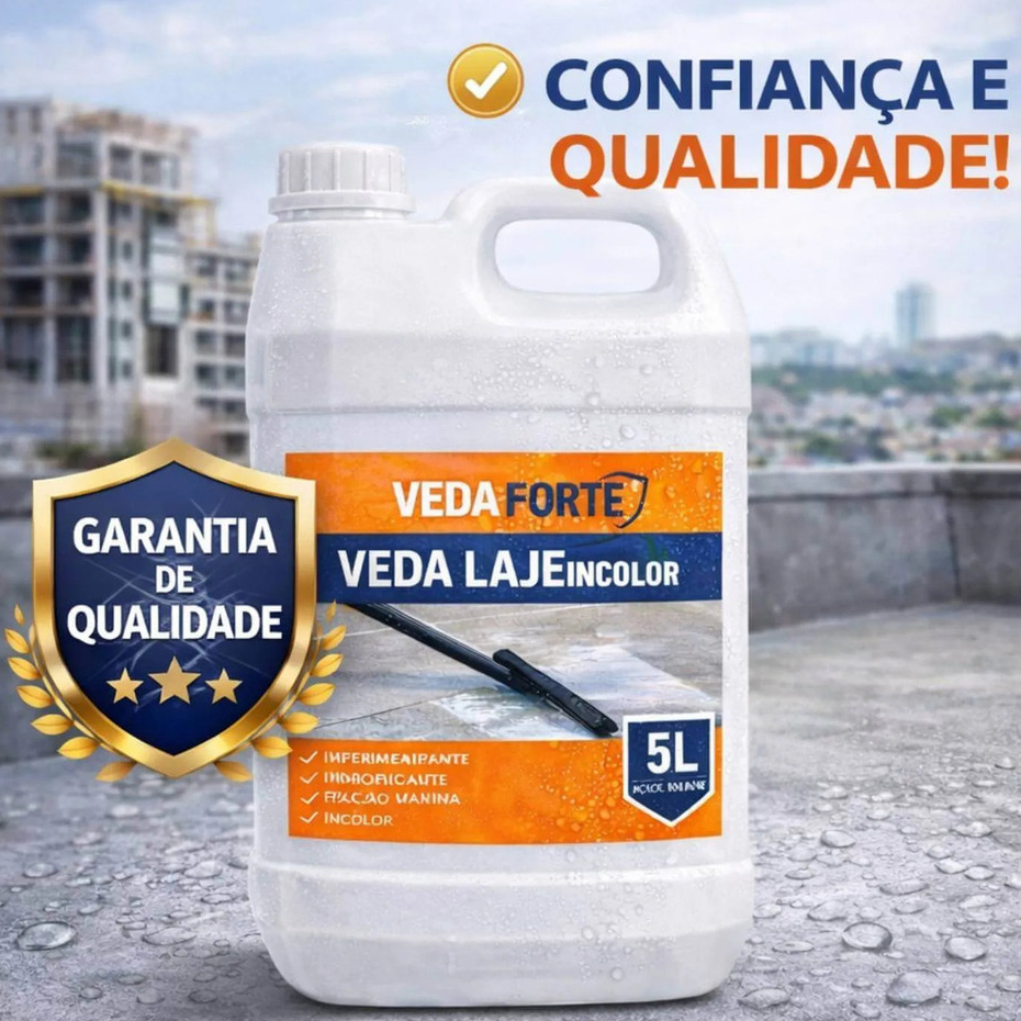 Impermeabilizante Veda Laje Líquido Incolor 5 Litros Veda Forte ...