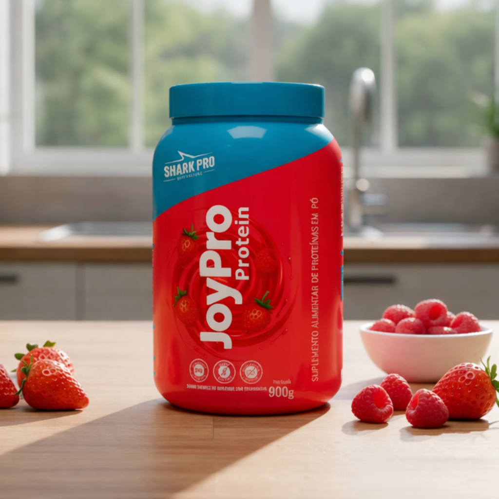 Whey Joypro Protein 900g Crescimento Muscular Shark Pro Iogurte De ...