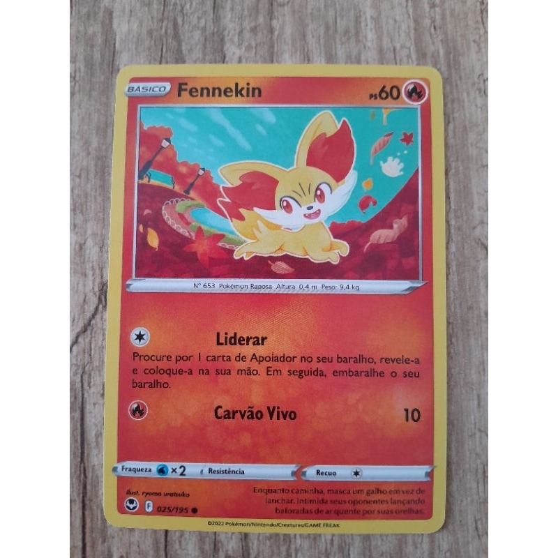 Carta Pokemon Inicial Fennekin Original NM | Shopee Brasil