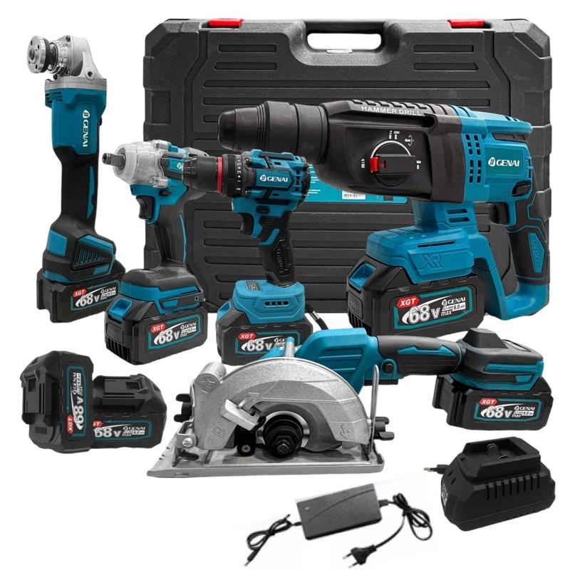 68V Conjunto de 5 pc Brushless Ferramentas Martelete
