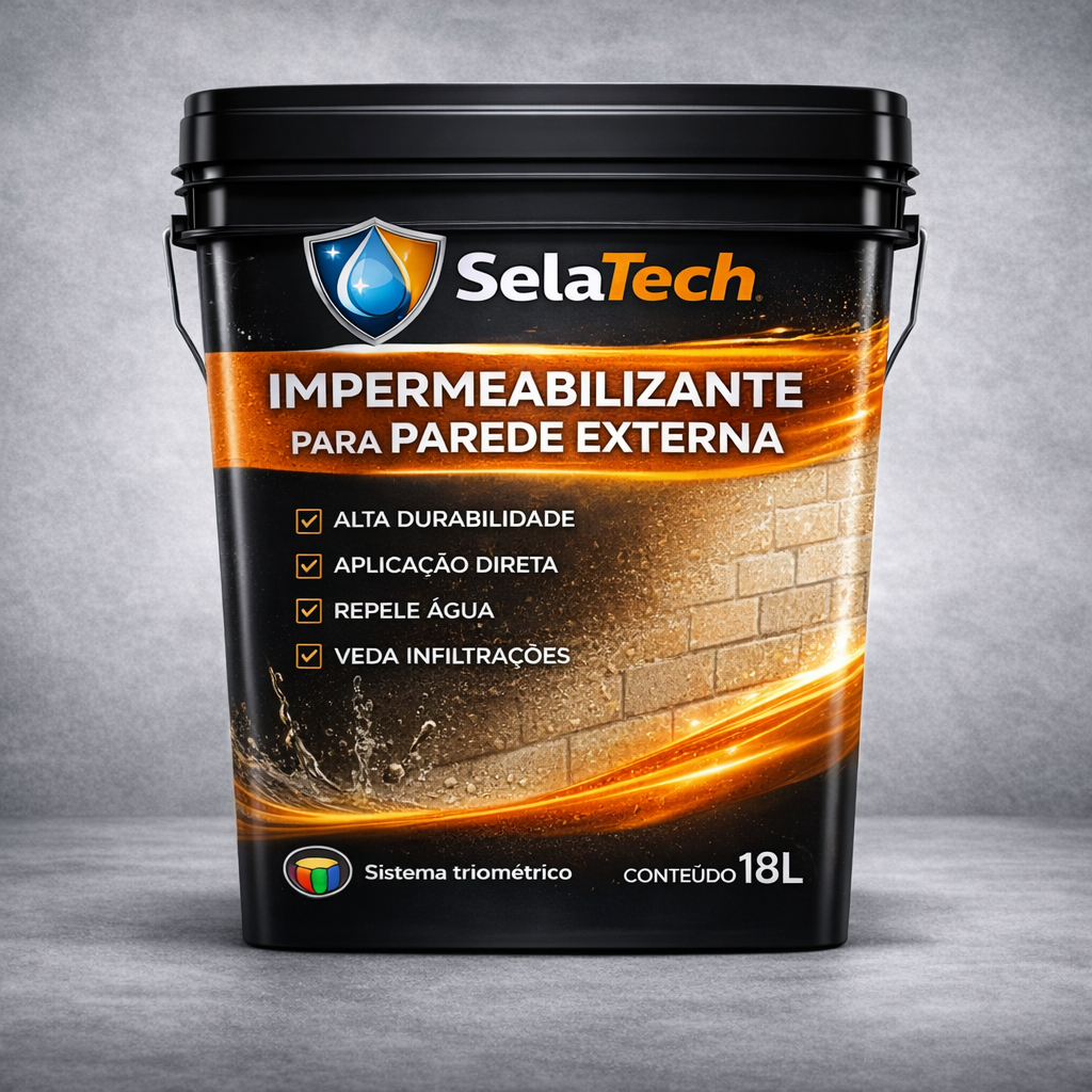 Impermeabilizante de Parede Externa 18Kg SelaTech Anti Infiltração Alta ...