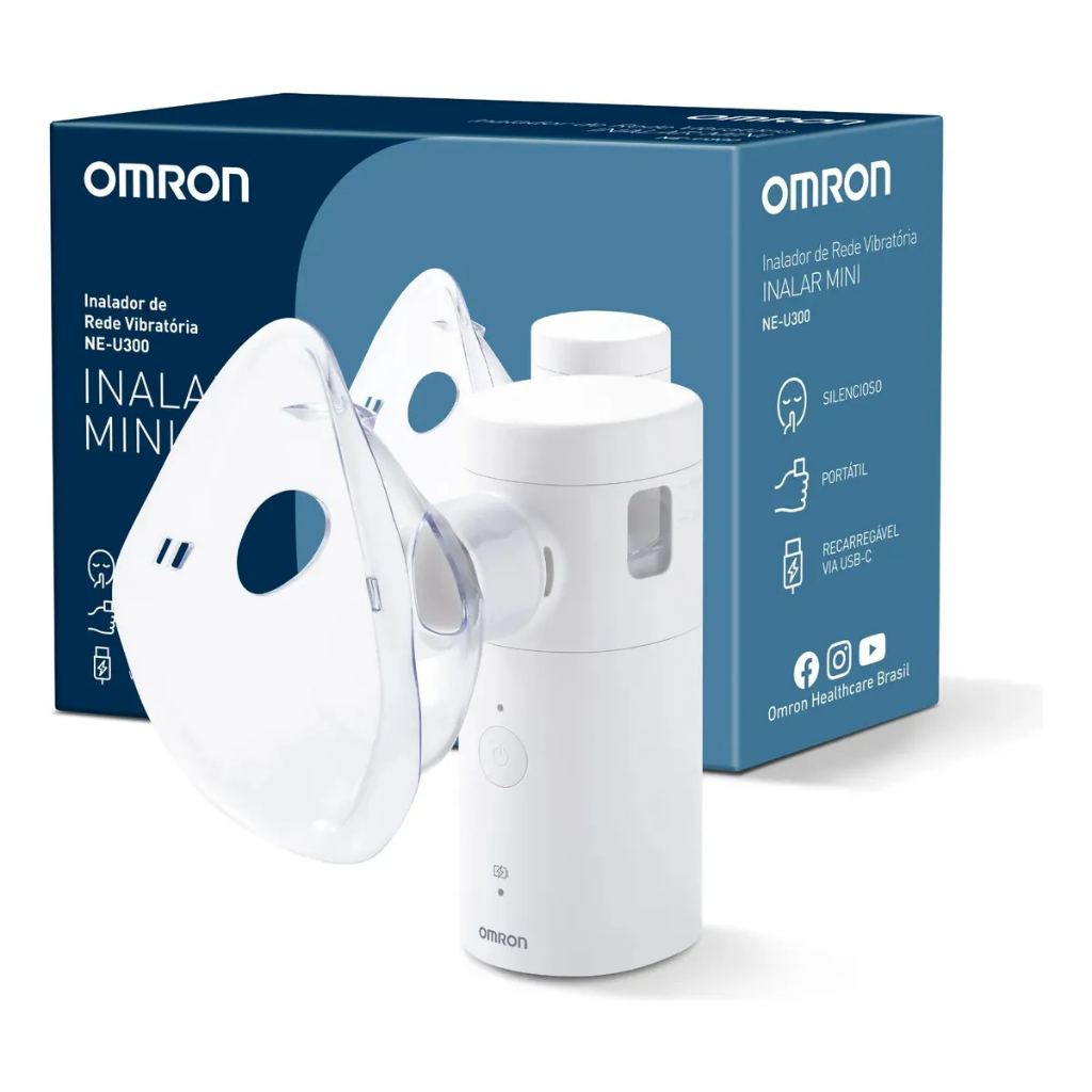 Inalador e Nebulizador Omron Adulto E Infantil Ultrassônico Silencioso ...