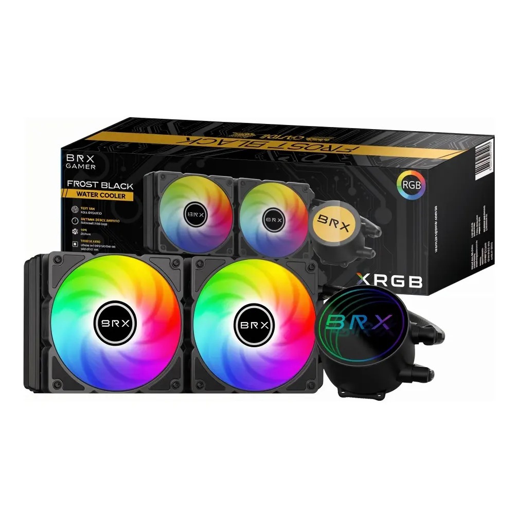 Water Cooler Brx Caf105 Rgb Intel/amd 240mm Preto | Shopee Brasil