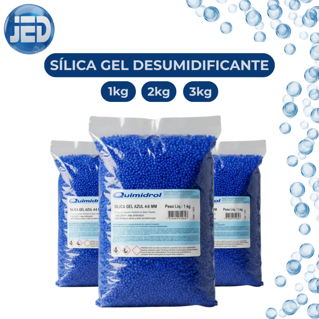 Sílica Gel Desumidificante Quimidrol Antimofo Anti Umidade Proteção Eletrônicos Roupas Documentos Alta Absorção