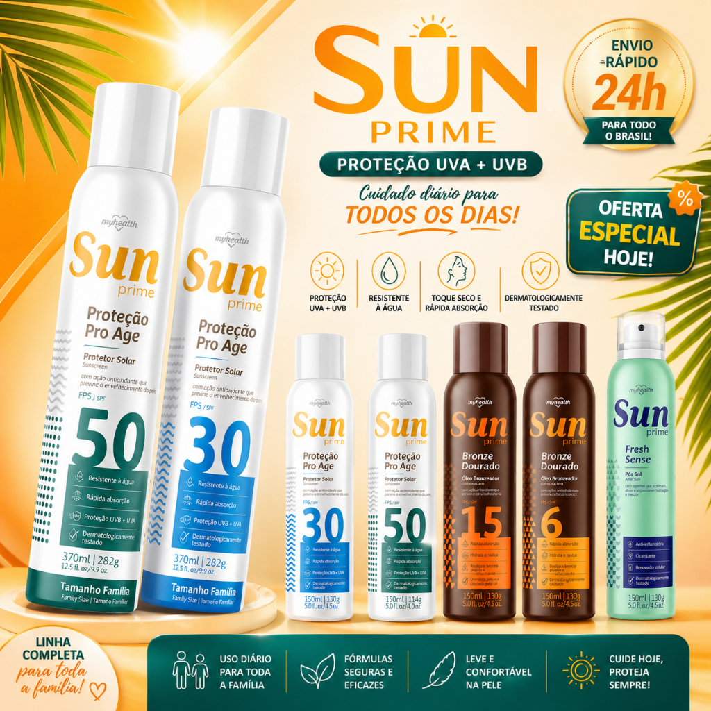 Protetor Solar, Bonzeador e Pós Sol My Health - Spray - Sol, Praia