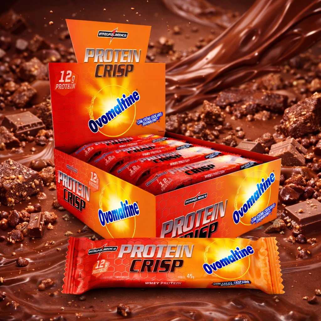 Kit 12/6/3 Unidades Barra Proteica Crisp Bar Integralmedica 45g Whey ...