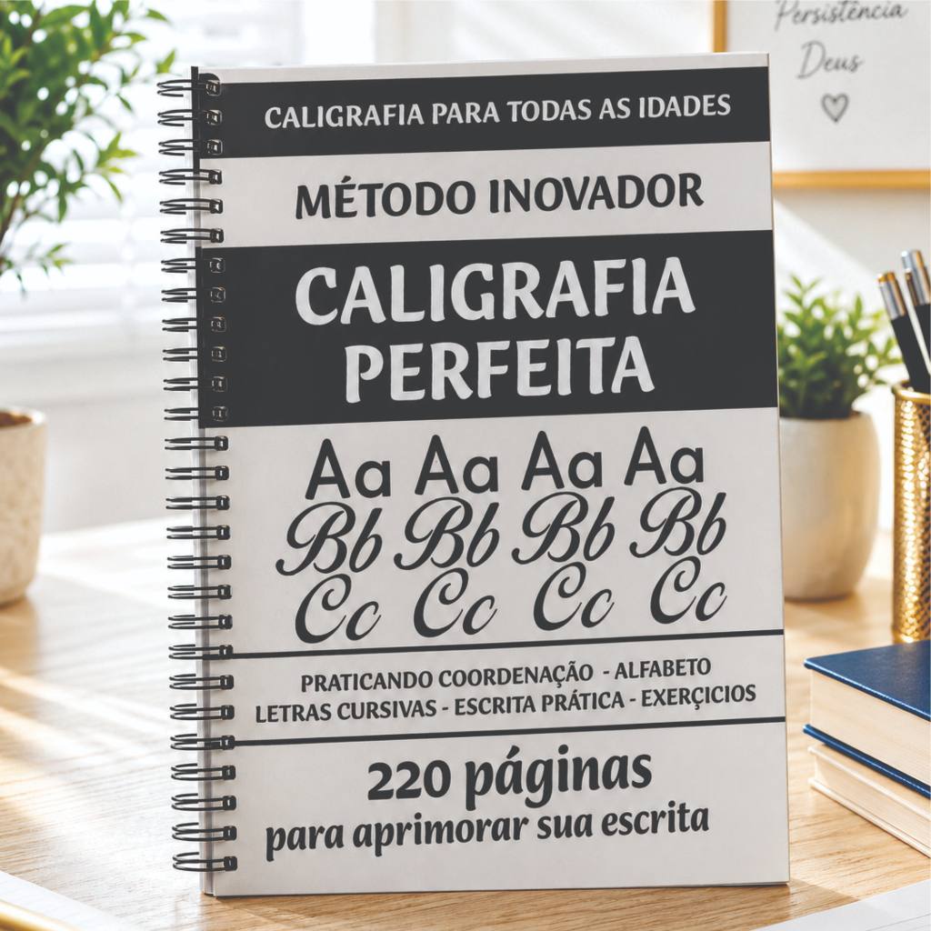Caderno de Caligrafia para Adultos e Jovens | Todas as Idades | Treino ...