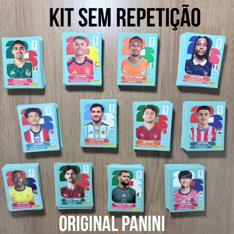 Kit 100 figurinhas da Copa do Mundo 2026 Sem repetição Lote envio aleatório
