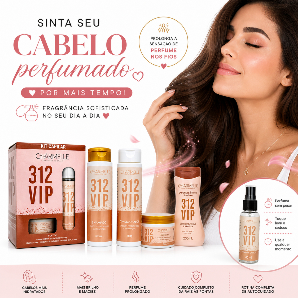 Kit 5 Vip 312 Cabelo e Intimo completo Hidratação e Perfume Alta ...