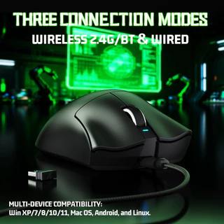 ATTACK SHARK V3 Ultra-Light Wireless Gaming Mouse, PAW3311 Sensor, 500mAh, 62g, 25KDPI, Tri-Mode