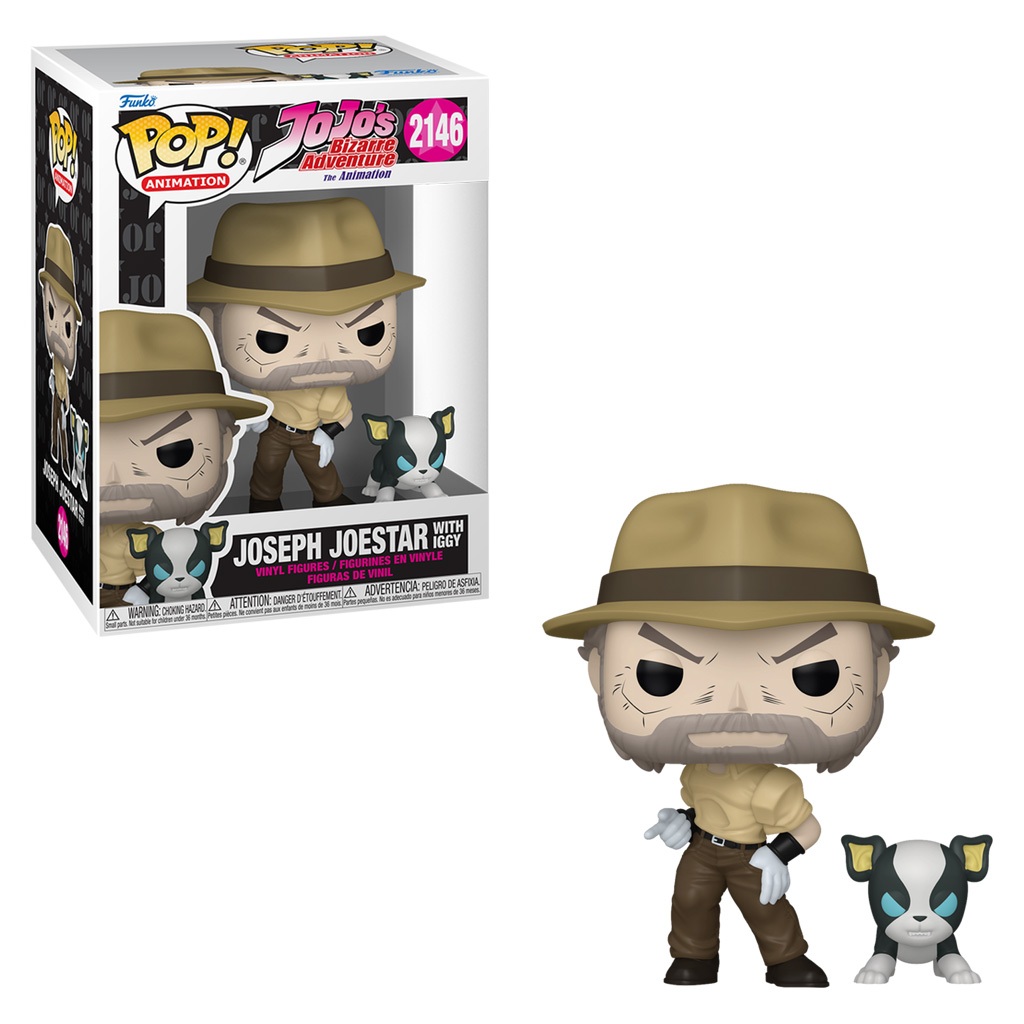 FUNKO POP ANIMATION JOJO'S BIZARRE ADVENTURE - JOSEPH JOESTAR WITH IGGY ...