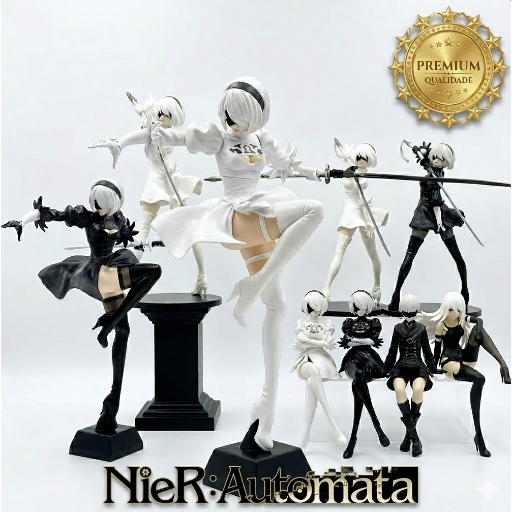 NieR:Automata Figure セット Action Figure Nier Automata de 15cm 2B A2 9S Boneca de Anime Setup
