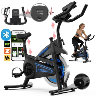 Bicicleta Ergométrica Spinning Profissional Inércia 13kg +Bluetooth App 2m Capacidade de