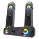 Caixinha De Som Soundbar Tv Smart Alto Falante Filmes Musicas RGB Conexão P2 USB Pc Note computador