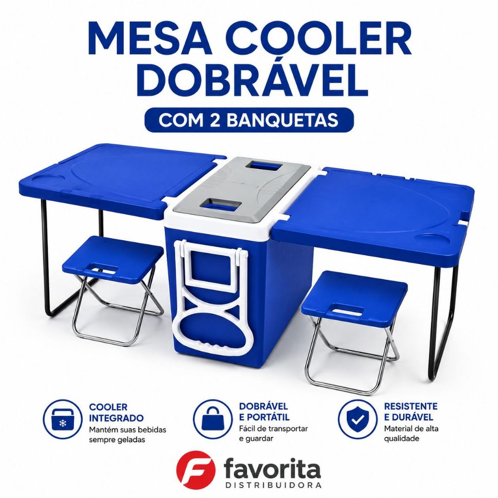 SUPER CAIXA TÉRMICA COOLER MULTIFUNCIONAL 5 EM 1 – 32 LITROS TOY