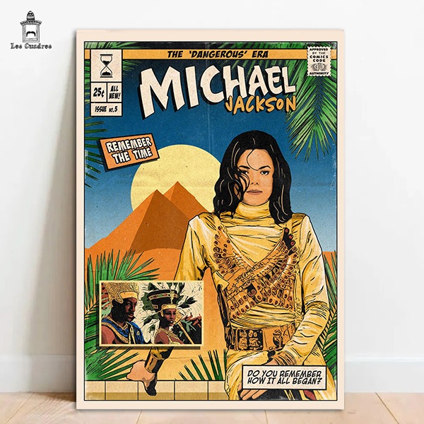 Quadro Placa Decorativa Michael Jackson Bad Poster em MDF 20x28cm