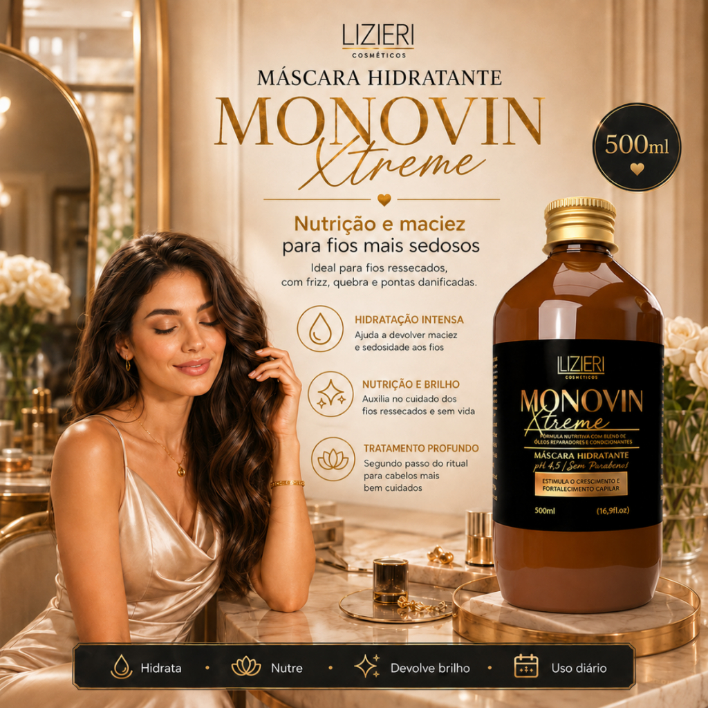 Kit Monovin Xtreme Shampoo Tônico Crescimento Capilar Acelerado