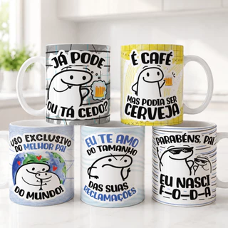 Caneca personalizada presente para homem pai flork xícara cerâmica dia dos pais 325ml