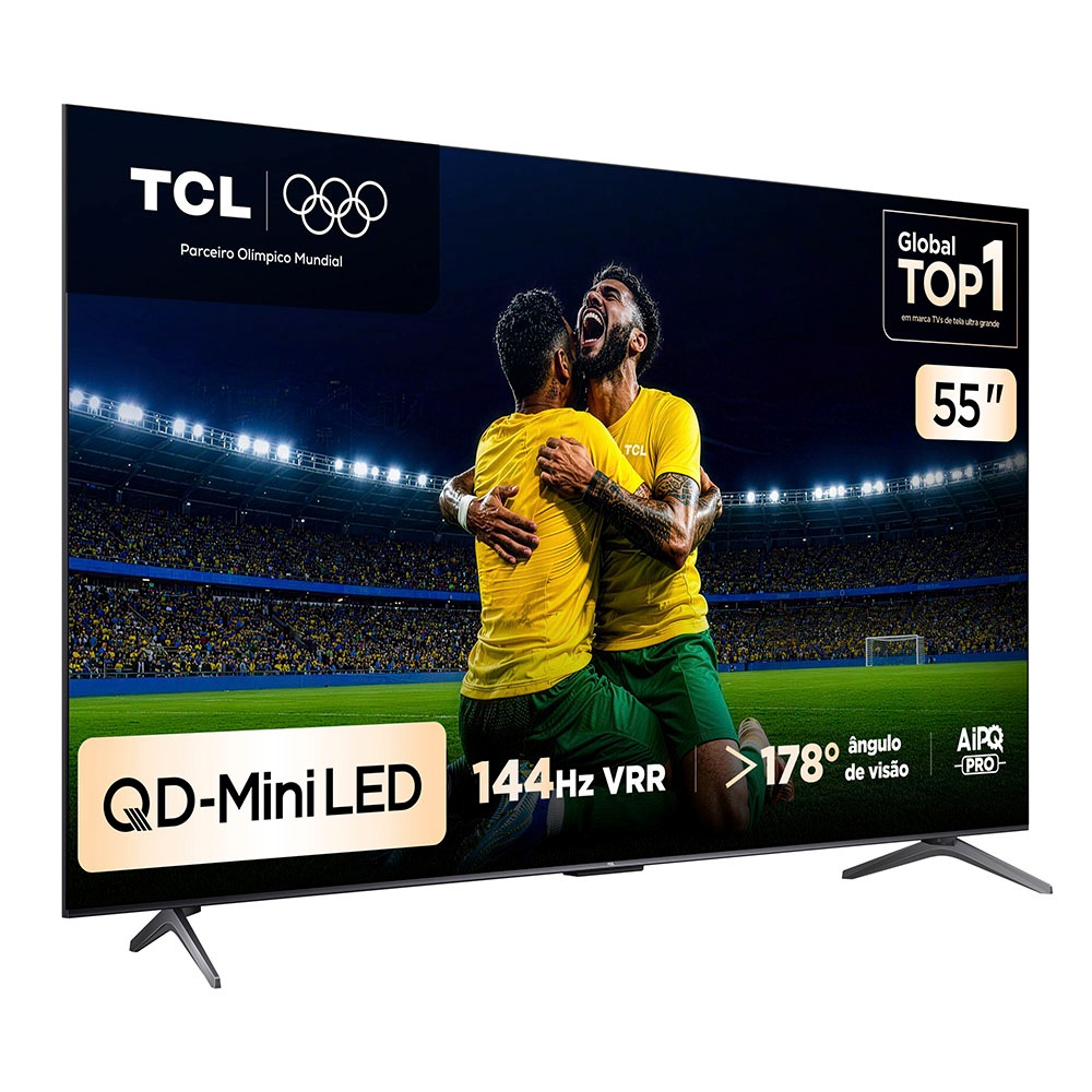 Smart TV TCL 55 Polegadas QLED Mini LED 4K C6K WiFi Bluetooth Google TV ...