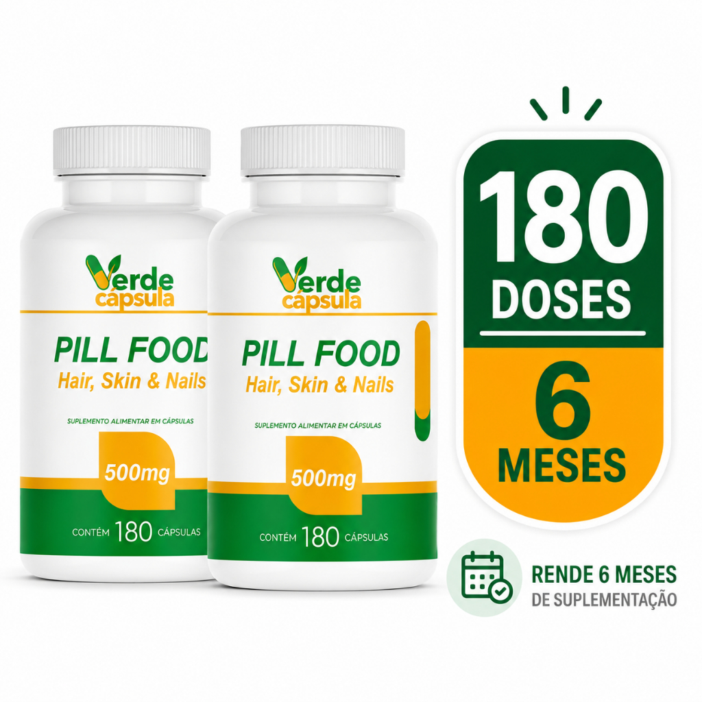 Kit 2 Pill Food Turbinado 360 Cápsulas - Vitamina Para Cabelo e Unhas ...