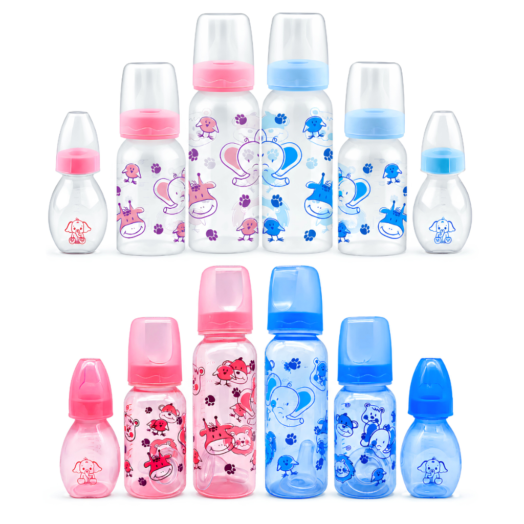 Kit Mamadeiras para Bebê Recém-Nascido 3 Unidades 60ml 140ml 240ml