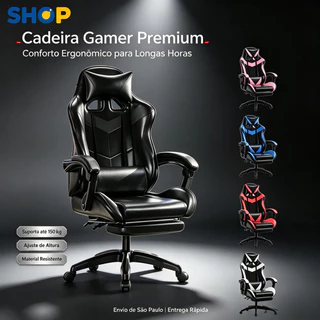 Cadeira de jogo profissional Ergonomia Altura ajustável Cadeira esportes eletrônicos Silenciosas F19
