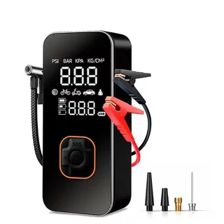 Portátil Air Compressor 12v Power Bank Jump Starter Dispositivo De Partida Pneu Inflator Impulsionador De Emergência