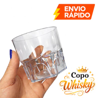 Kit 25 Copo Whisky Acrilico Festa Bebida Boteco 250Ml bebida festas cozinha