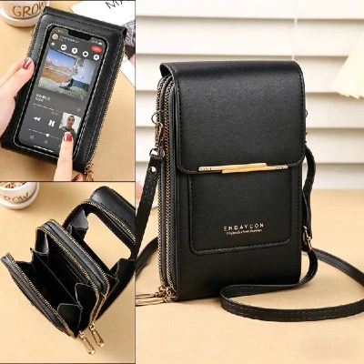Crazy Bag Bolsa Feminina Transversal Touch Screen com Porta