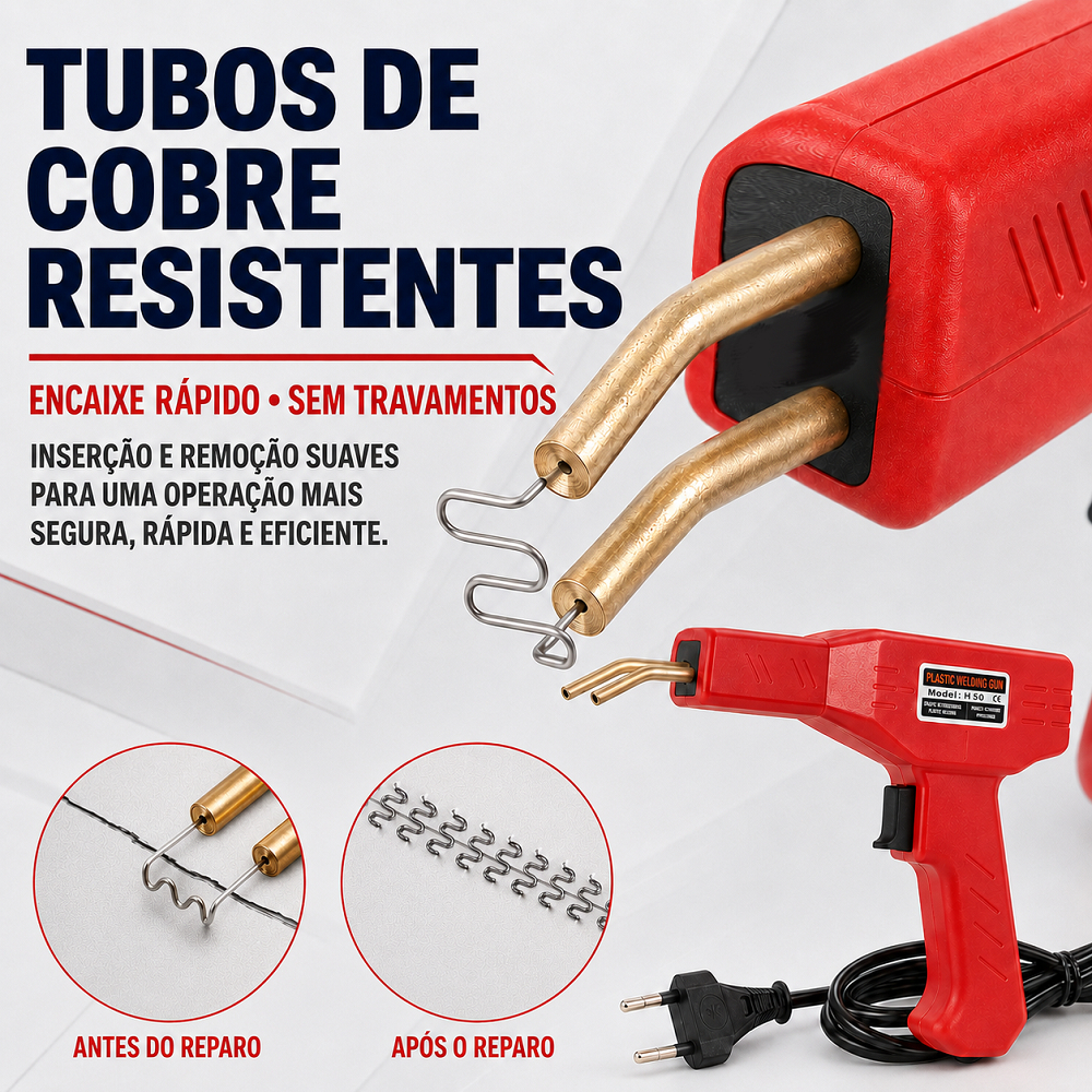 Imagem do produto Handy Plastics Welder 150W Bivolt com 200 Grampos, Maleta Organizadora, Estilete, Alicate e Lixas   Reparo de Para-choqu 3