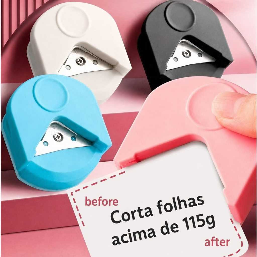 Arredondador de Canto Portátil Cortador de fotos Aparador de papel
