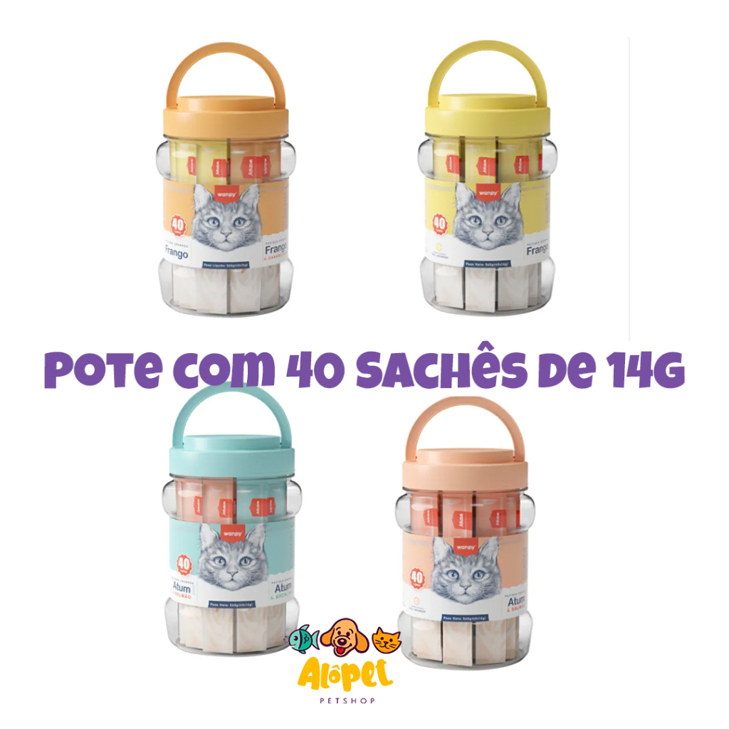 Petisco Wanpy Creamy frango 560 g - Comida e passeio